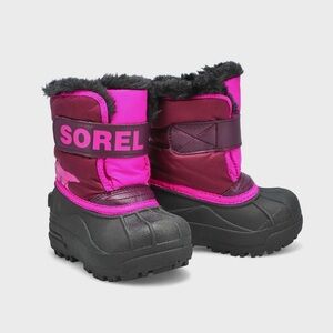 Sorel Fuchsia and Black Commander Snow Boots